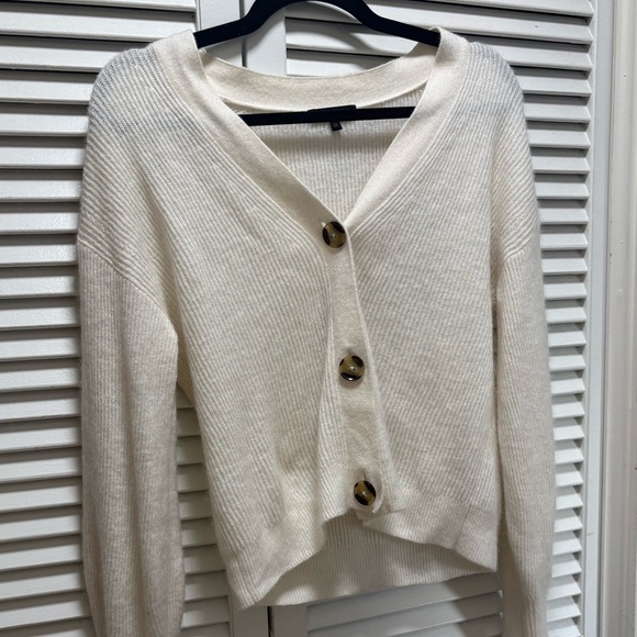 Baby alpaca wool cropped cardigan - Picture 2 of 4